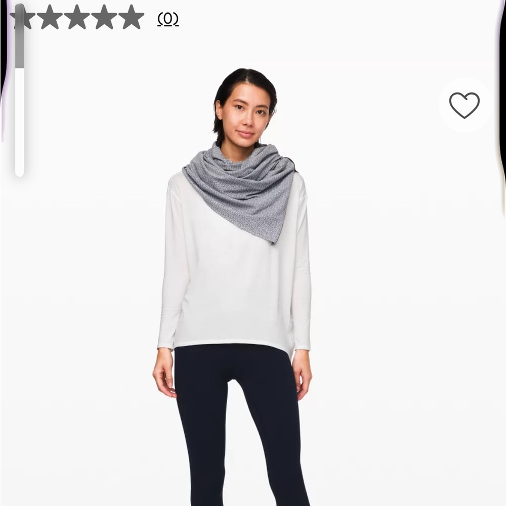 Lululemon Vinyasa Gray Knit Scarf